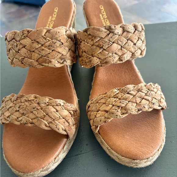 Andre Assous Tan Braided Sandals NWT size 10 - Picture 4 of 11